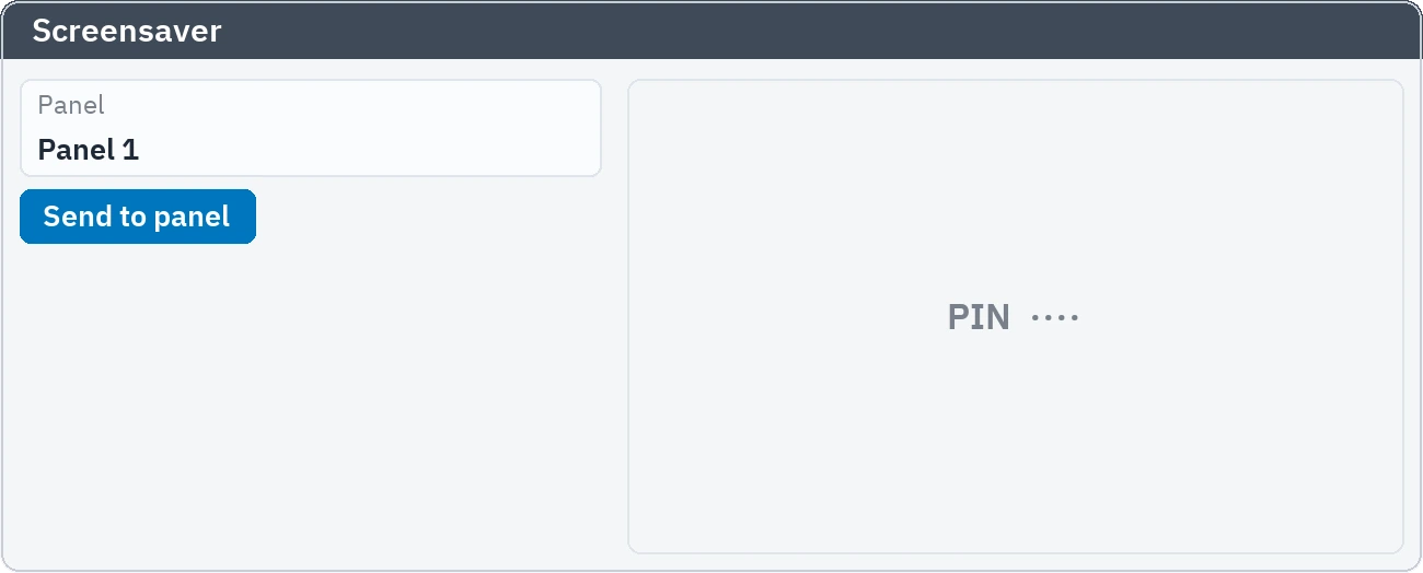 Screensaver gallery: uploaded images and sending one to a panel