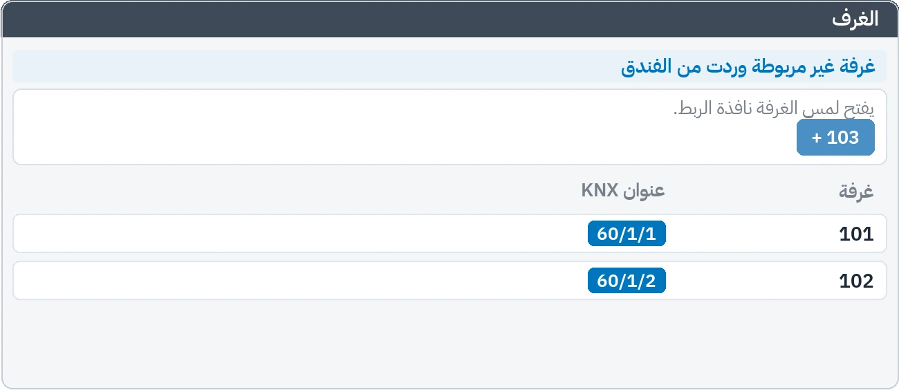اقتراحات للغرف غير المربوطة: غرف وردت من الفندق وليست في القائمة